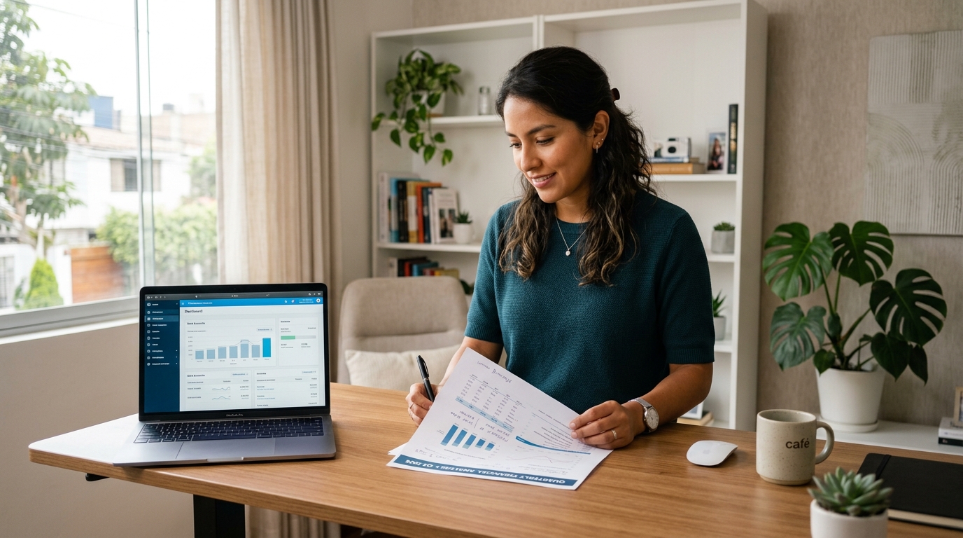 Nearshore virtual accountant reviewing Xero financial report — accounting firm practice management operations 2026