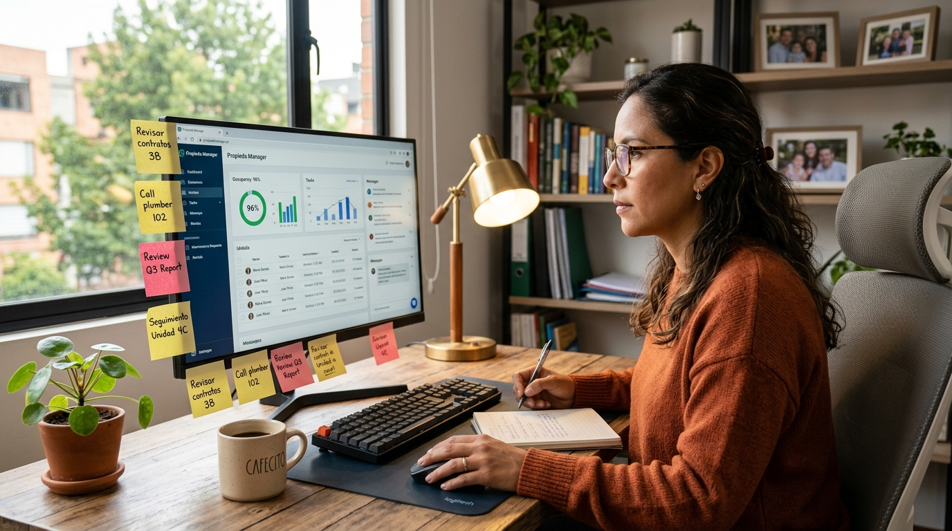 Nearshore virtual assistant reviewing property management software — hire virtual assistants 2026
