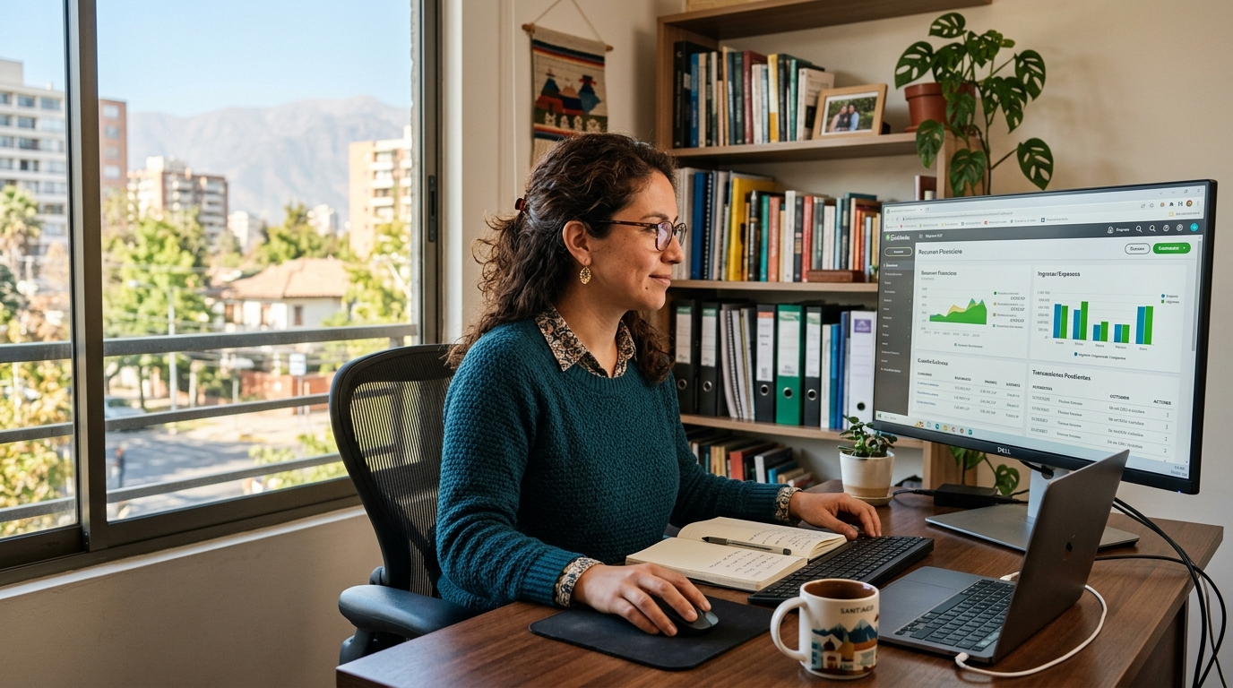 Nearshore BPS coordinator reviewing QuickBooks business process workflow for a US client, Latin America 2026
