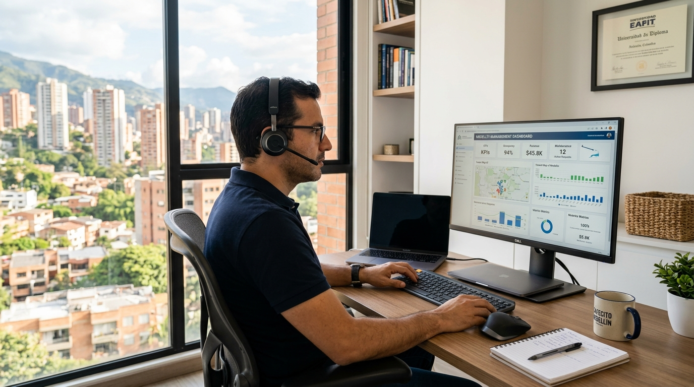 Nearshore Latin American virtual assistant managing property tasks remotely, placed by a latin america recruiting firm