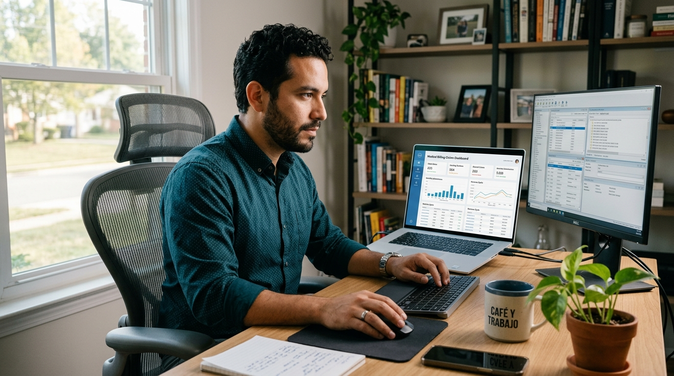 Nearshore VA managing mental health insurance claims and prior authorizations on a medical billing platform