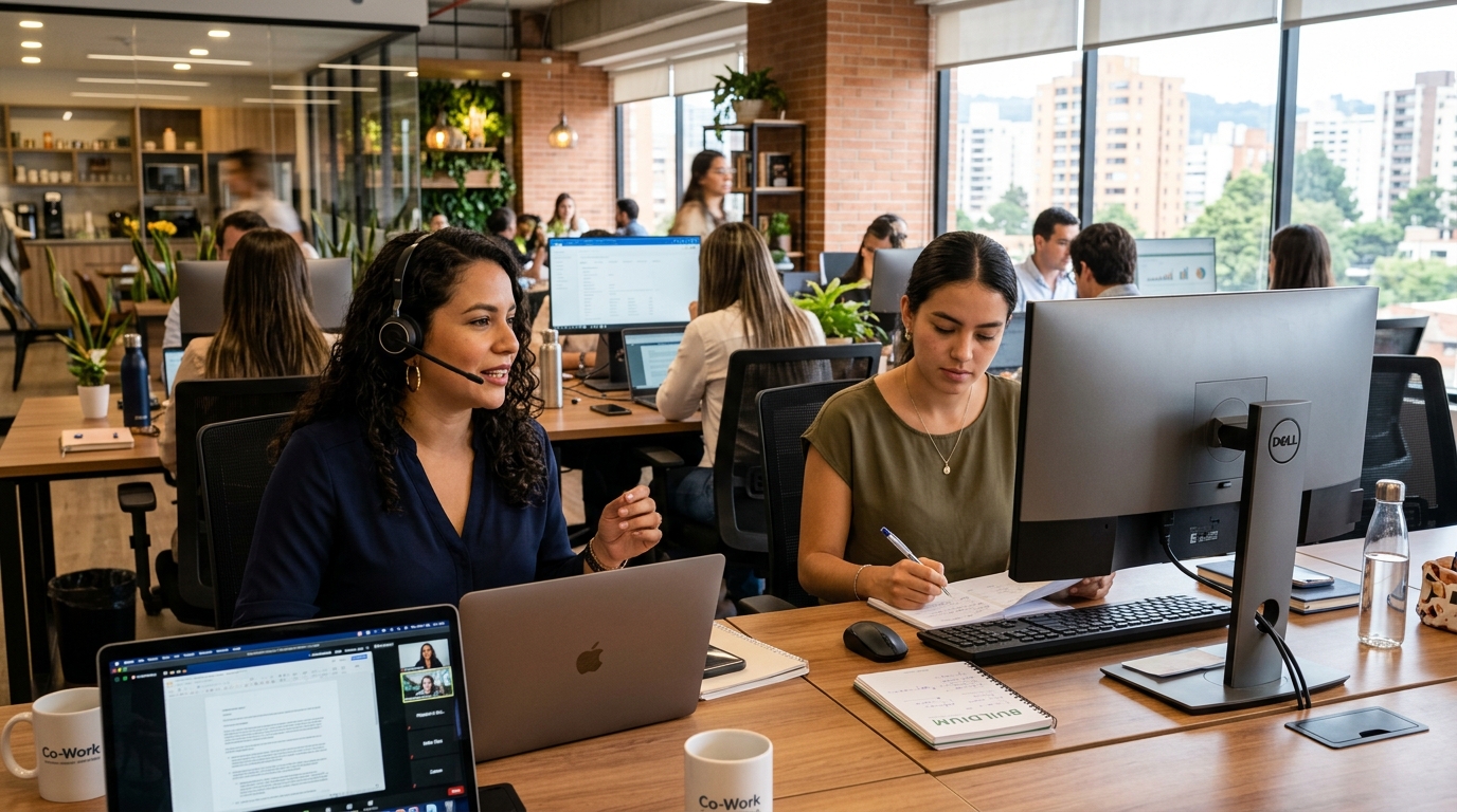Nearshore property management VA team in Latin America handling tenant calls and Buildium reporting during US business hours