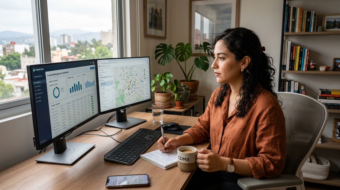 Latin American nearshore virtual assistant comparing offshore and onshore options on dual monitors during US business hours, 2026