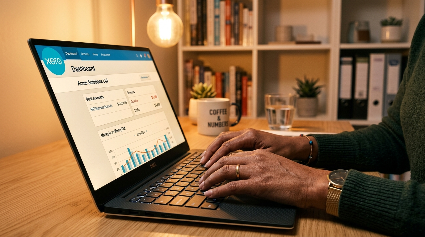 Nearshore Latin American accountant managing Xero bookkeeping tasks remotely, outsourced accounting latin america setup