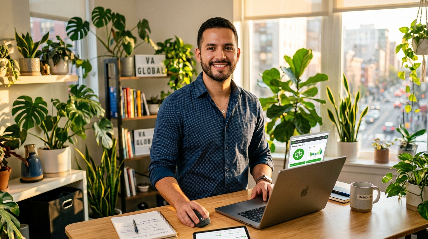 Nearshore virtual bookkeeper using QuickBooks to manage outsourcing bookkeeping for a US business client