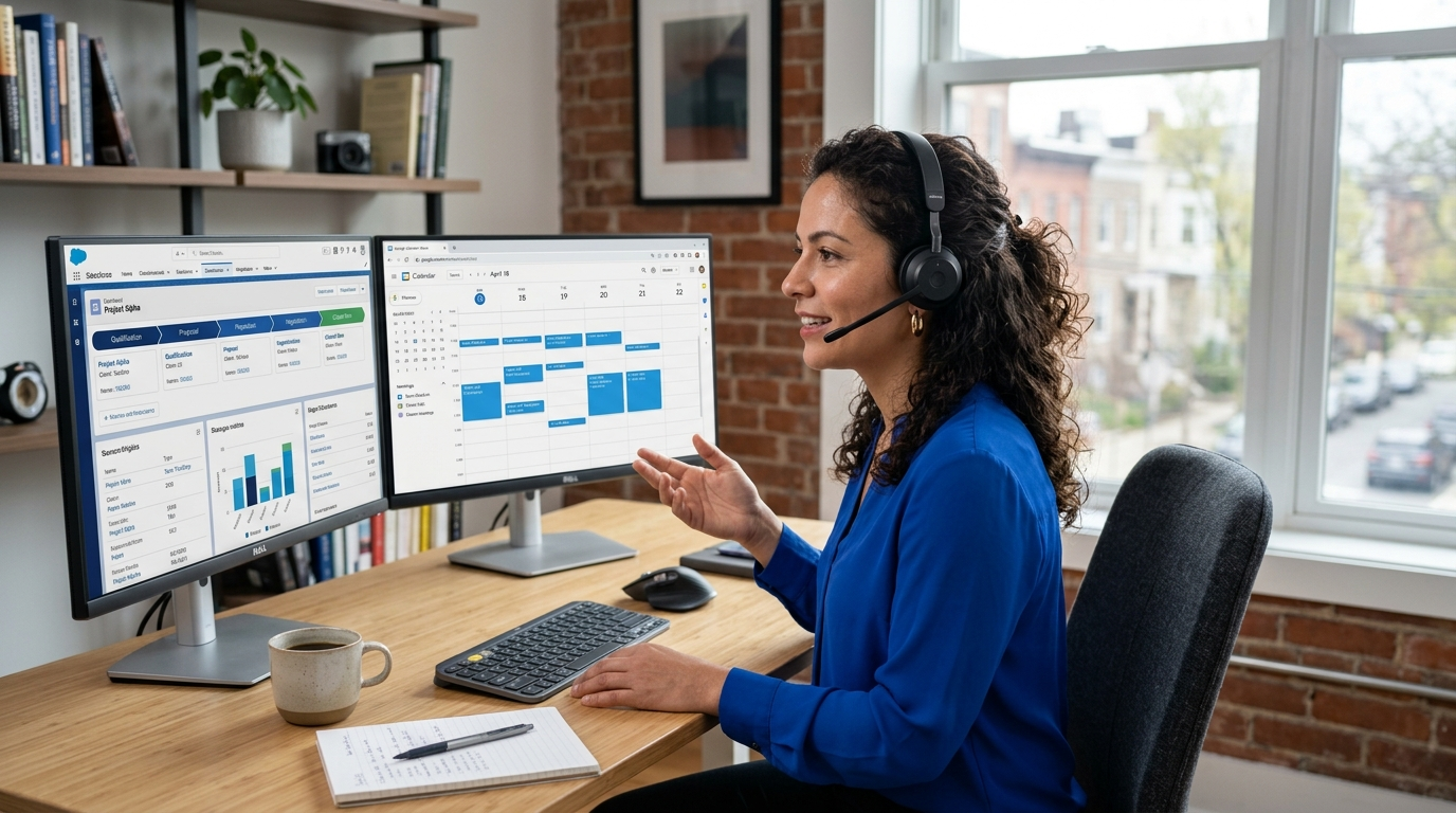 Nearshore virtual assistant handling pay for performance appointment setting for a SaaS hosting company from a Latin American home office