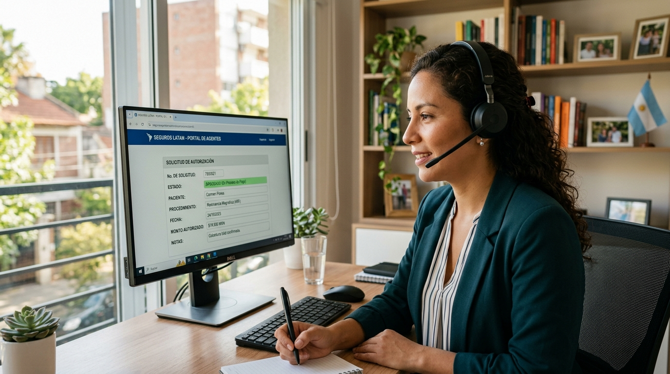 Nearshore prior authorization VA on a real-time phone call with an insurance payer during US business hours