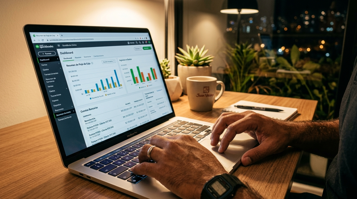 QuickBooks Online dashboard showing bookkeeping expense tiers relevant to QBO Live bookkeeping pricing in 2026