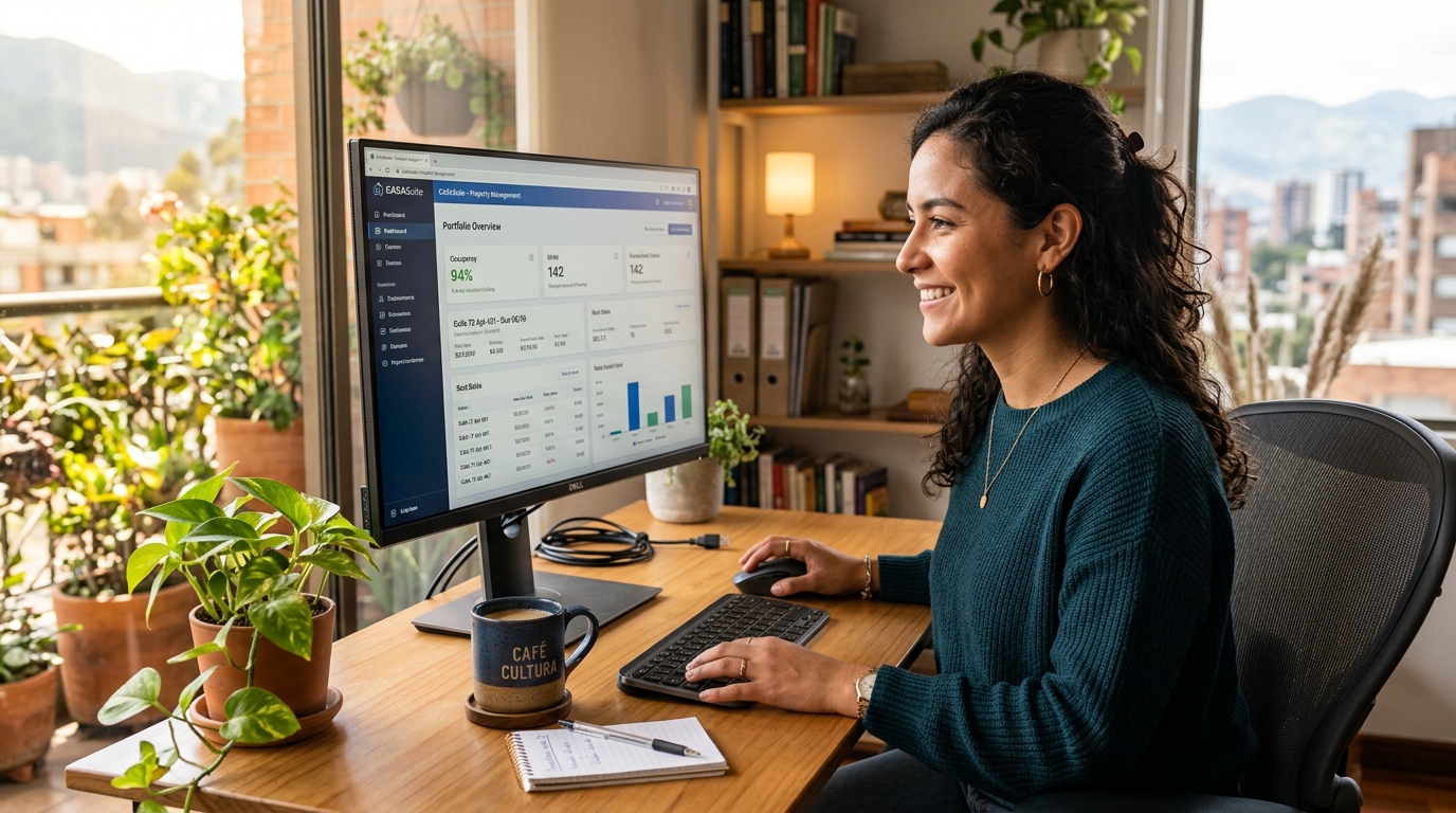 Nearshore virtual assistant managing property bookkeeping tasks on AppFolio — demonstrating real productivity metrics and operating cost reduction